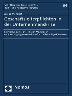cover image of Geschäftsleiterpflichten in der Unternehmenskrise